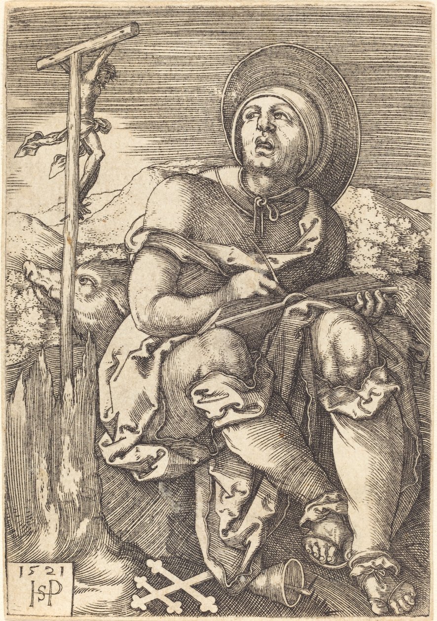 Saint Anthony the Hermit by Sebald Beham