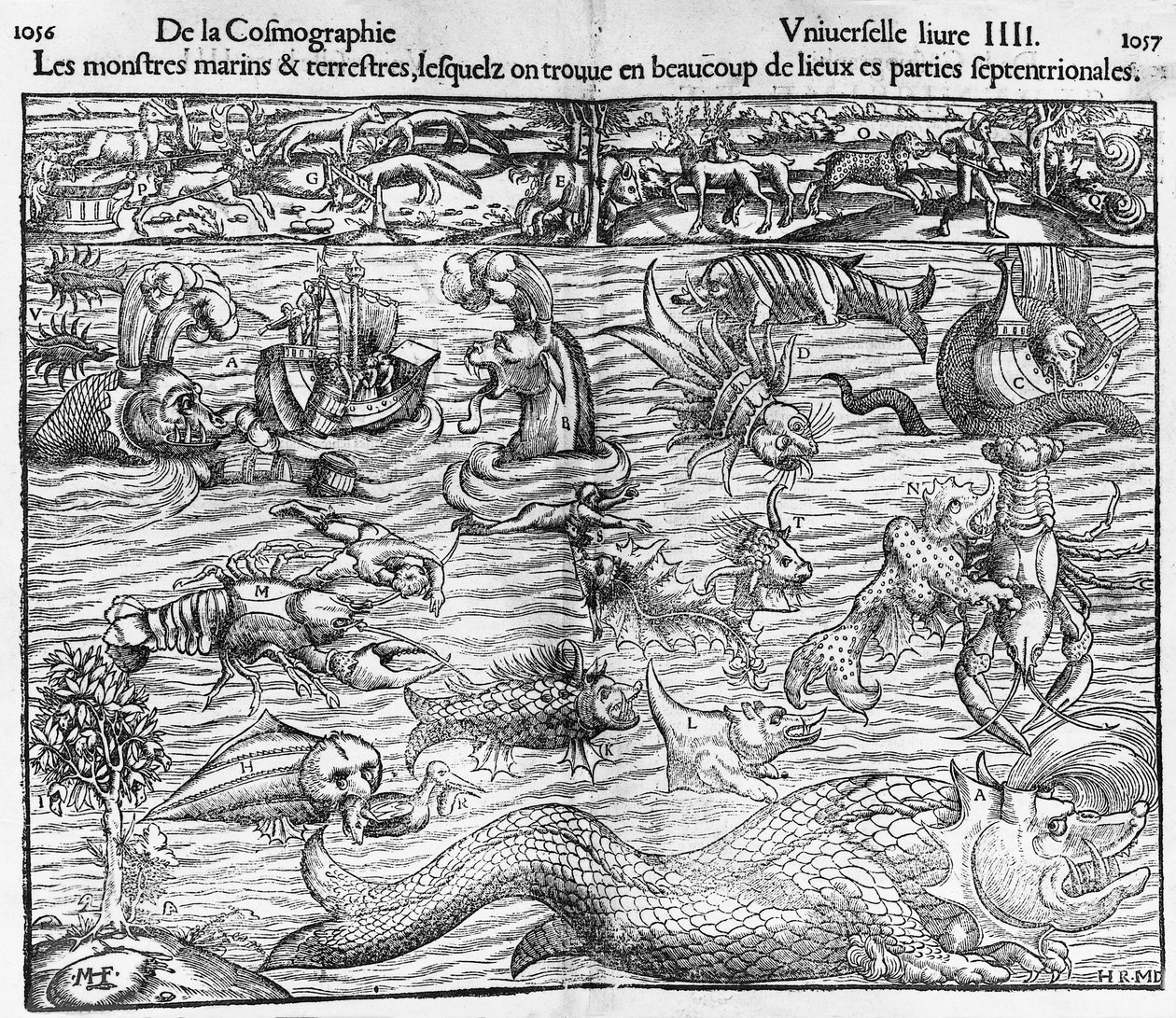 Sea and terrestrial monsters by Sebastian Munster