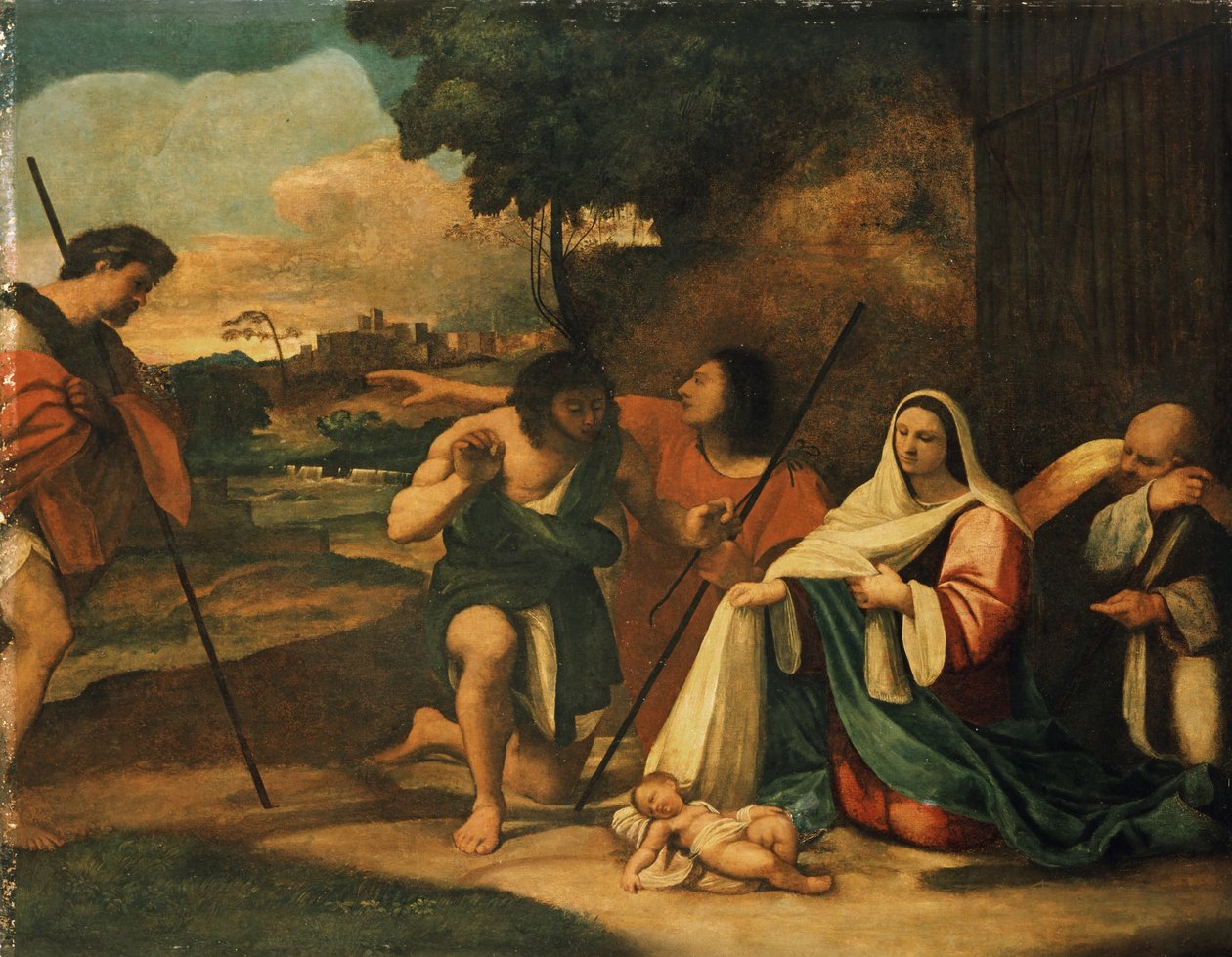 Adoration of the Shepherds, Pre-conservation, 1510 by Sebastiano del Piombo