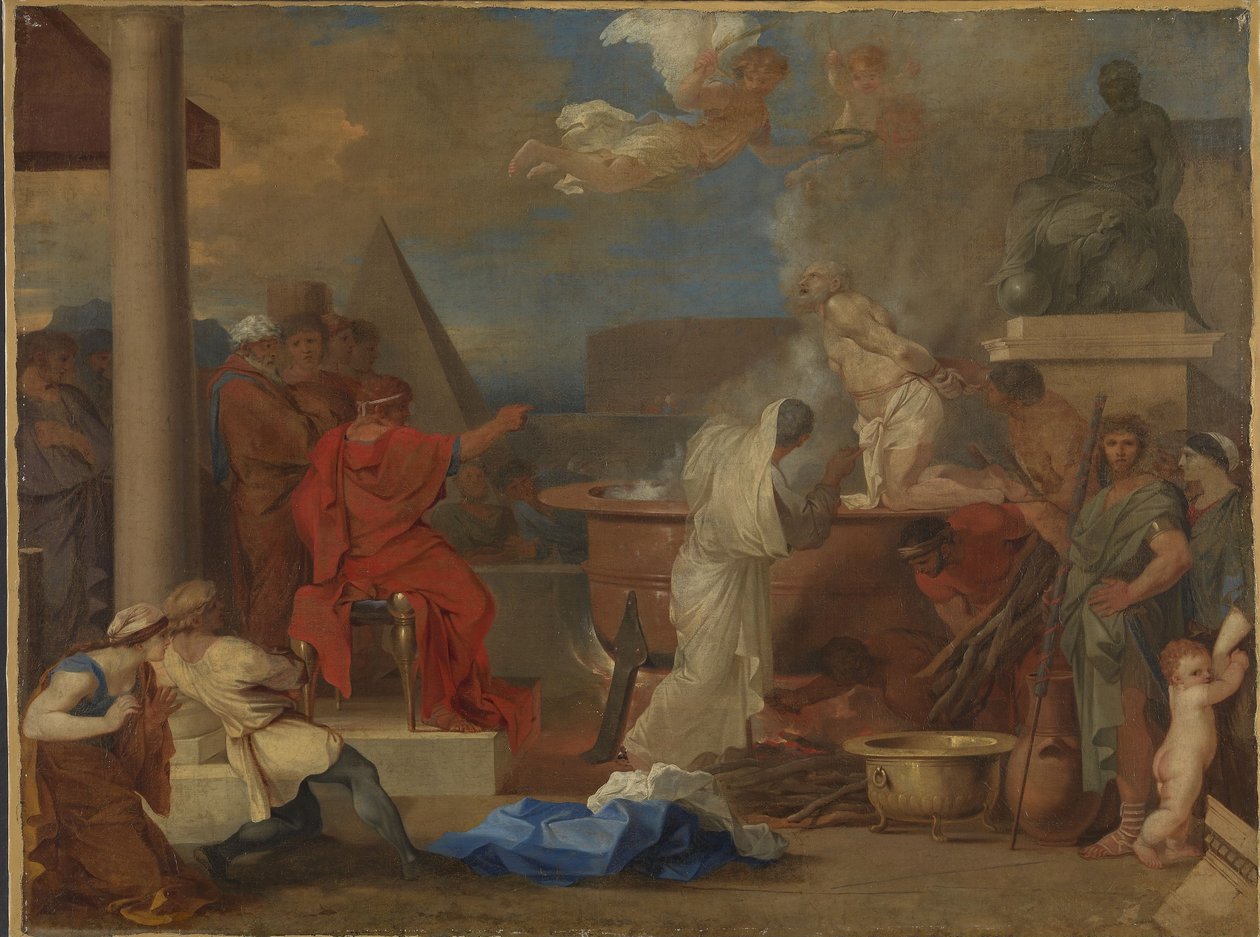 The Martyrdom of Apostle John by Sébastien Bourdon