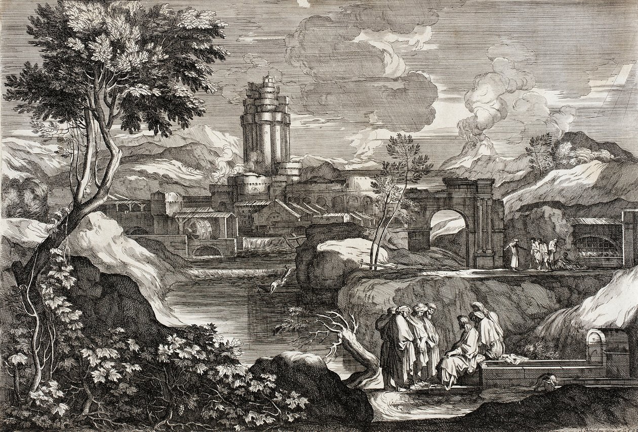 Landscape with Joseph in Egypt by Sébastien Bourdon