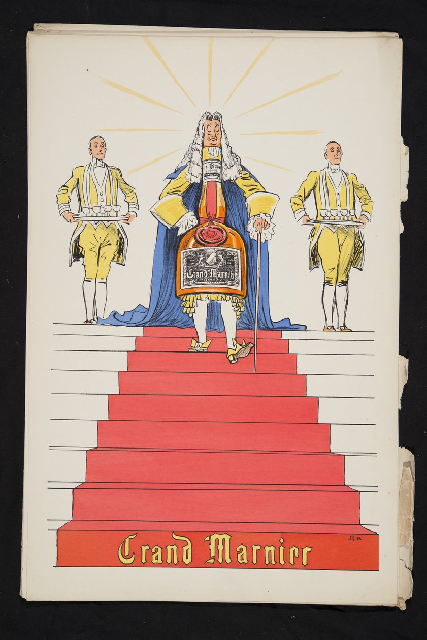 Advertisement for Grand Marnier, from White Bottoms, pub. 1927 by Sem