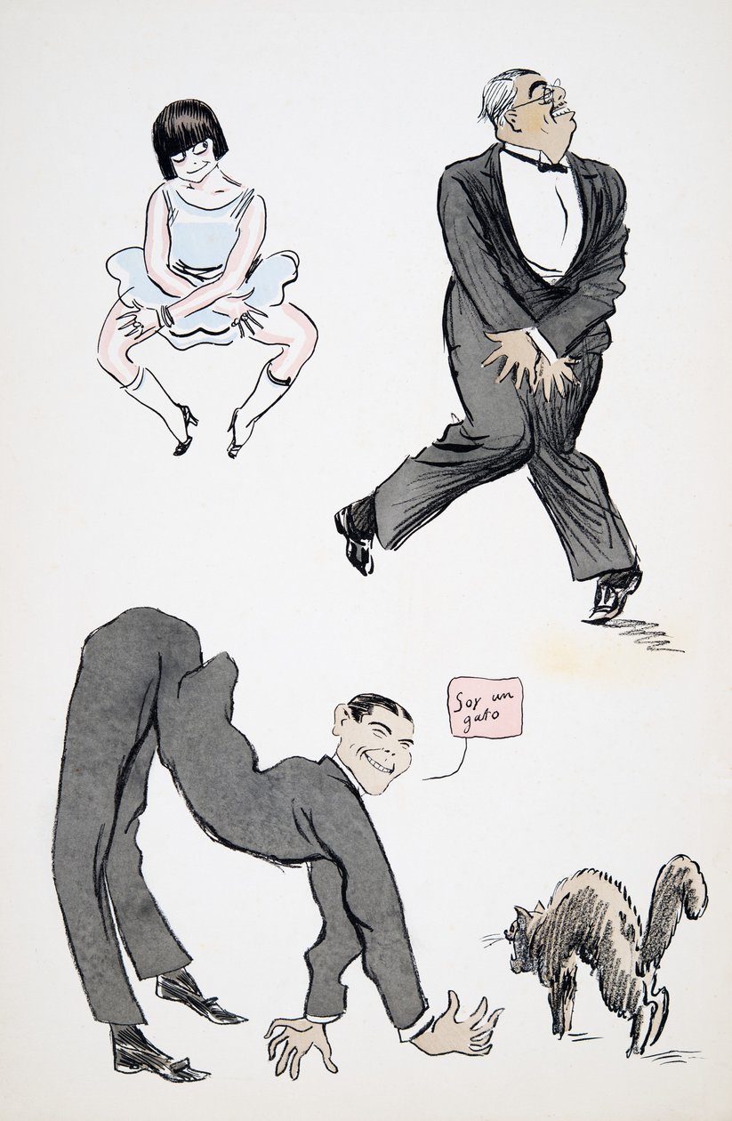Demonstration of various modern leg movements to the music, from White Bottoms, pub. 1927 by Sem