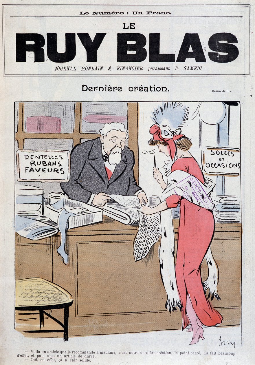 Marianne and Poincaré - by Sim, in “Ruy Blas” from 20/01/1912 by Sem