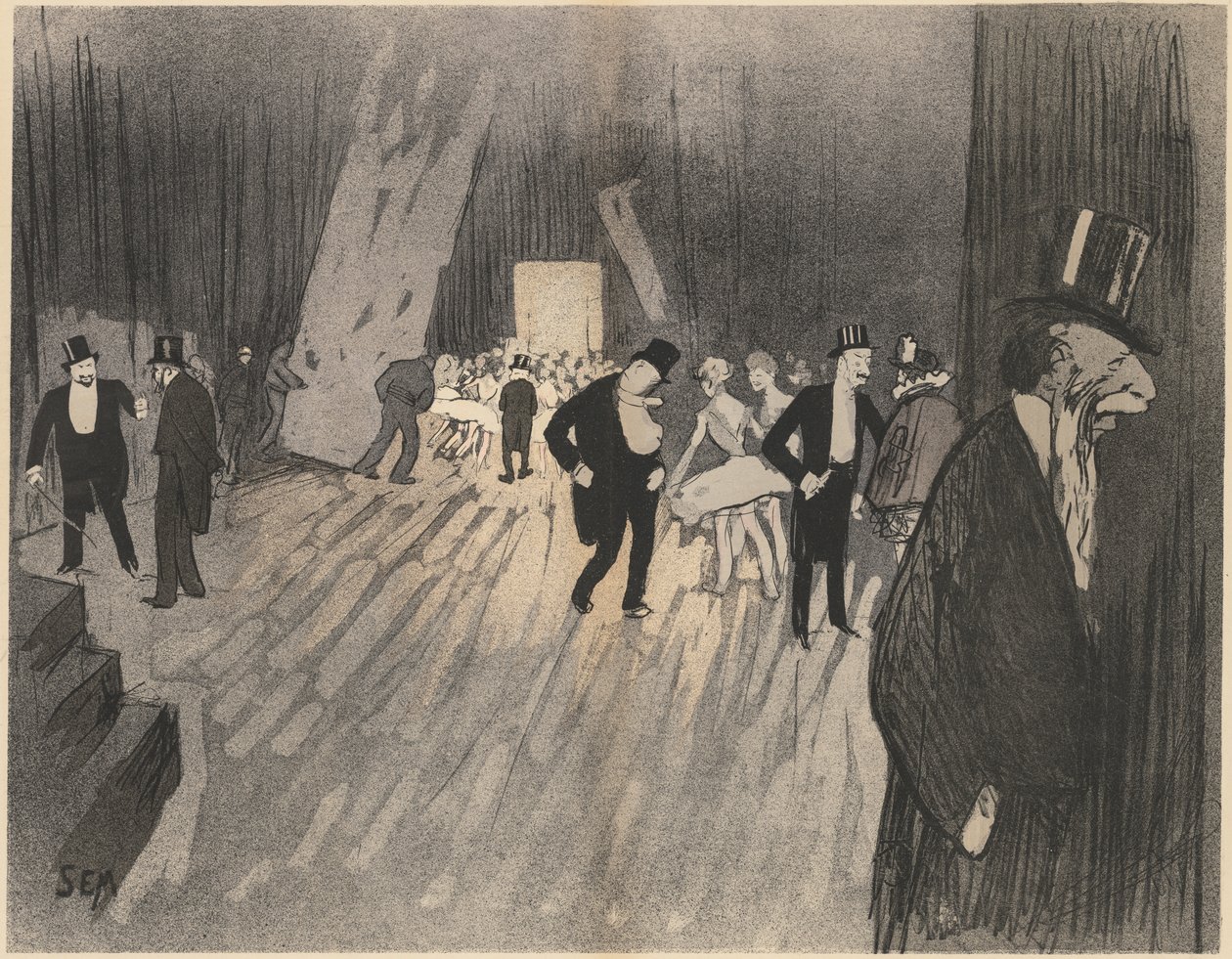 Backstage of the Ballet by Sem (Georges Gourçat)