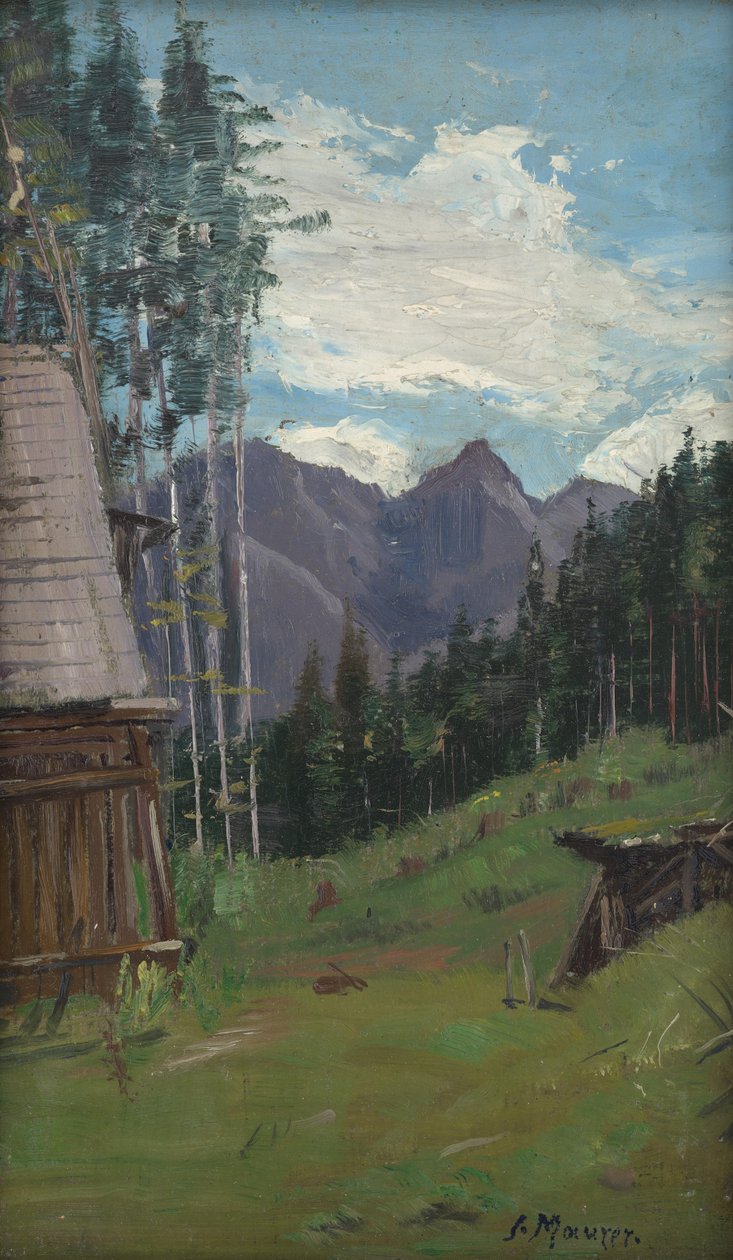 View into the Mountains near Radmer in Upper Styria by Serafin Maurer