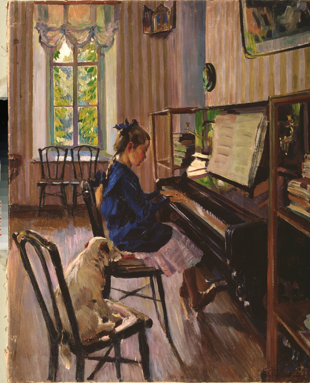 At the Piano by Sergei Arsenevich Vinogradov