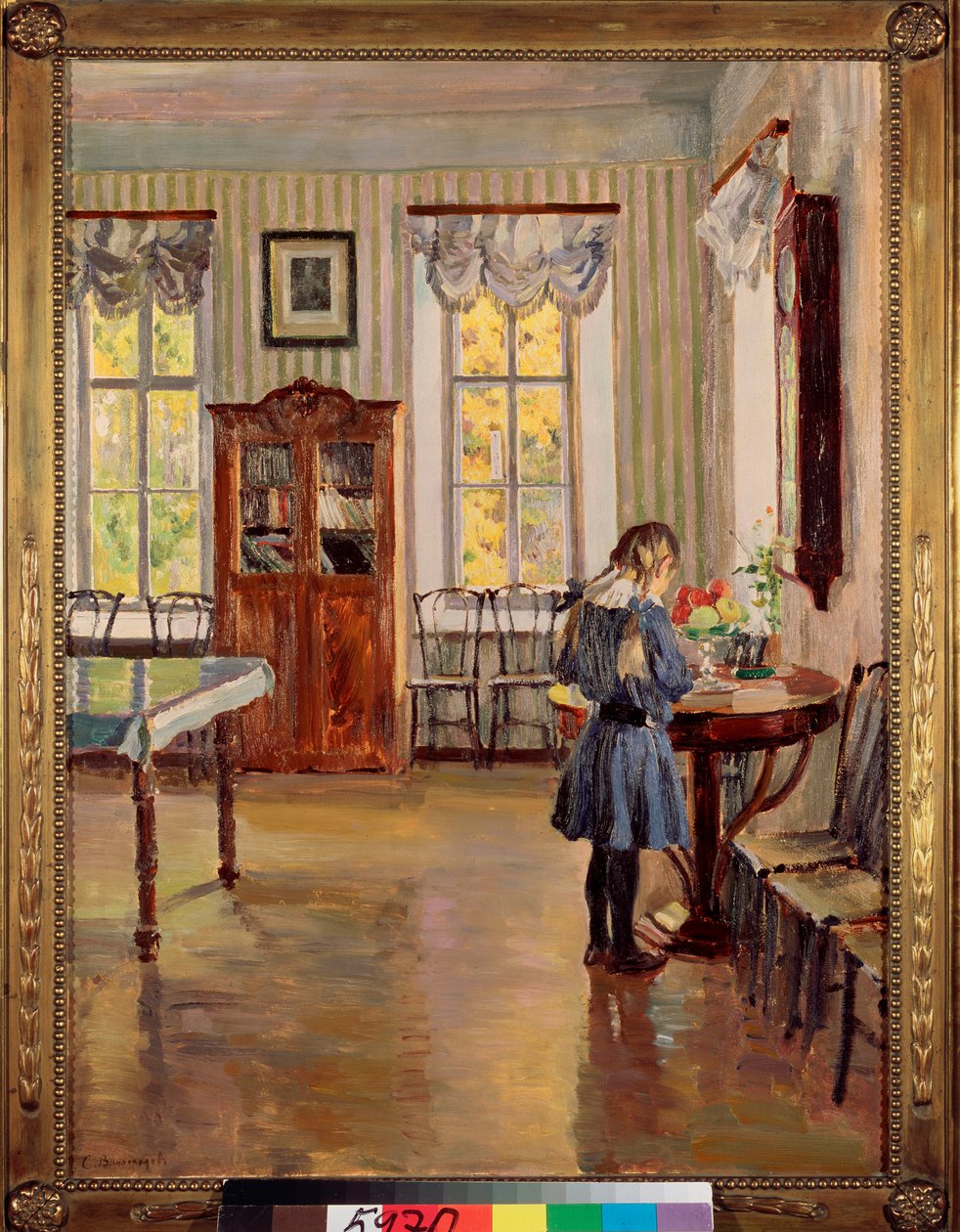 In a House. Painting by Sergei Arsenyevich Vinogradov by Sergei Arsenevich Vinogradov