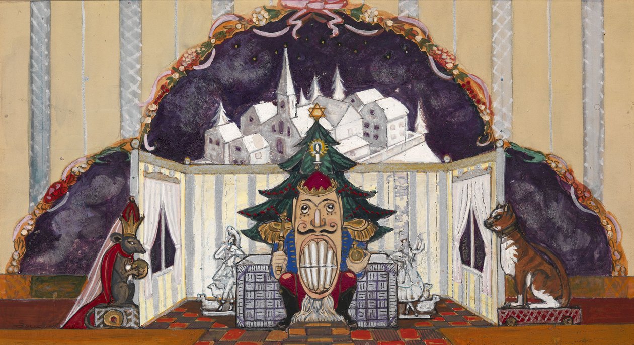 Stage design for the ballet The Nutcracker by P. Tchaikovsky by Sergei Yurievich Sudeykin