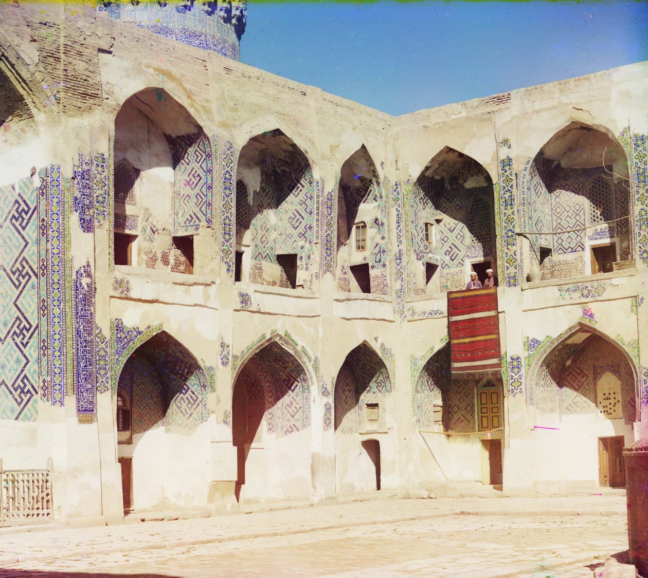 Inside Shir-Dar Mosque, Samarkand by Sergey Prokudin Gorsky