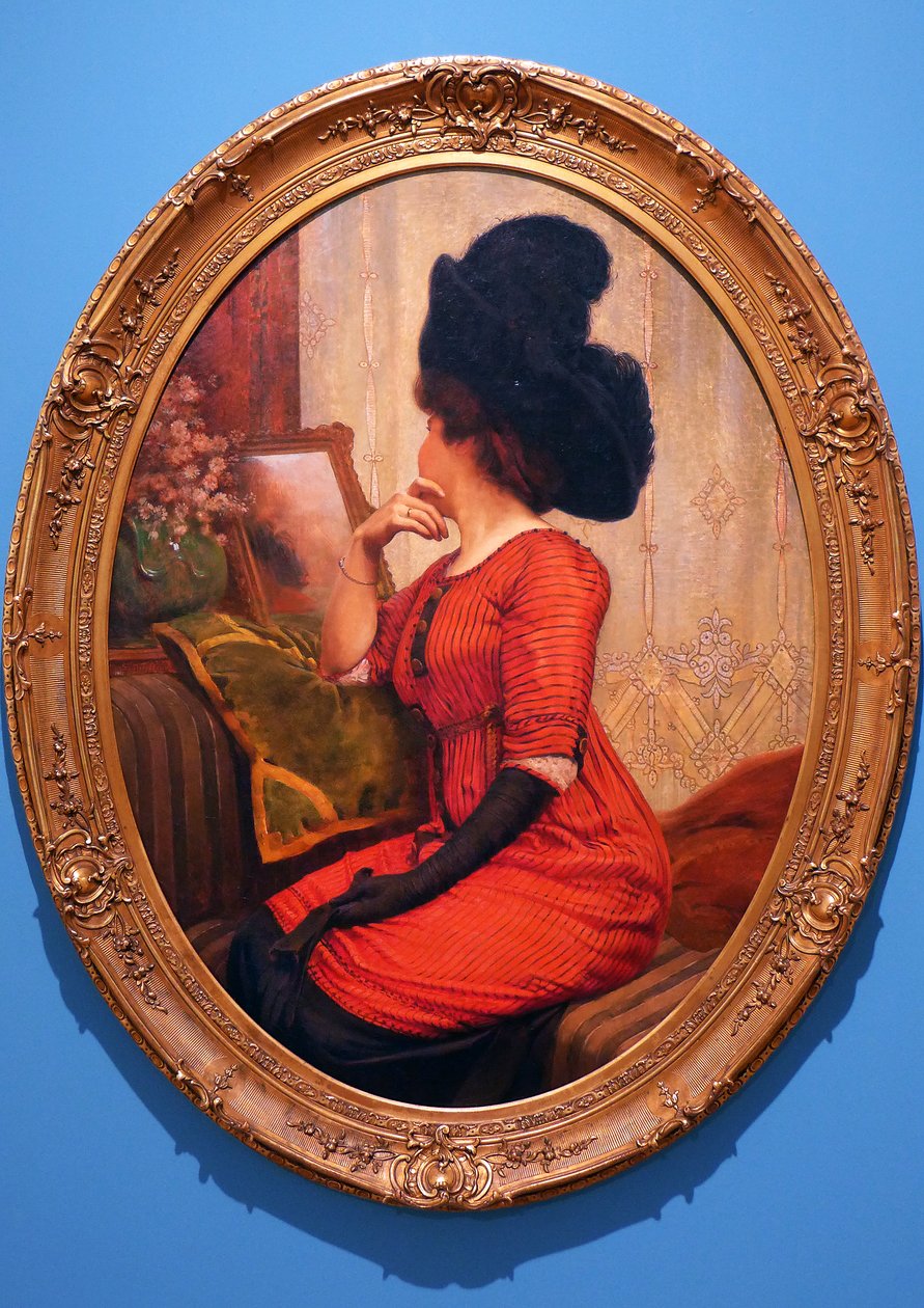 The Woman in Red by Servais Joseph Detilleux
