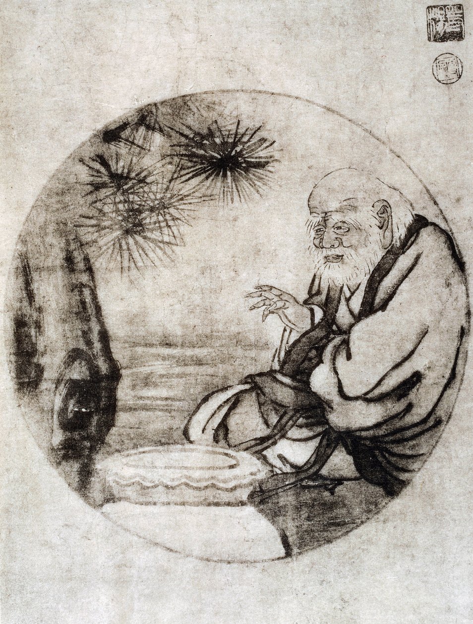 Portrait of Lao-Tzu, Chinese philosopher from the 6th century BC ...