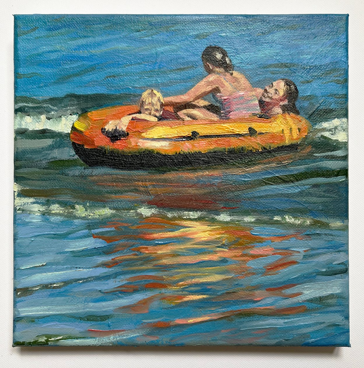 In the Shallows with the Dinghy, 2021 by Sheri Gee