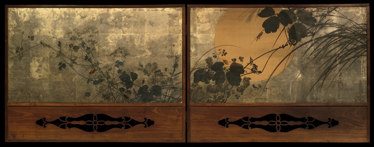 Autumn Grasses in Moonlight by Shibata Zeshin