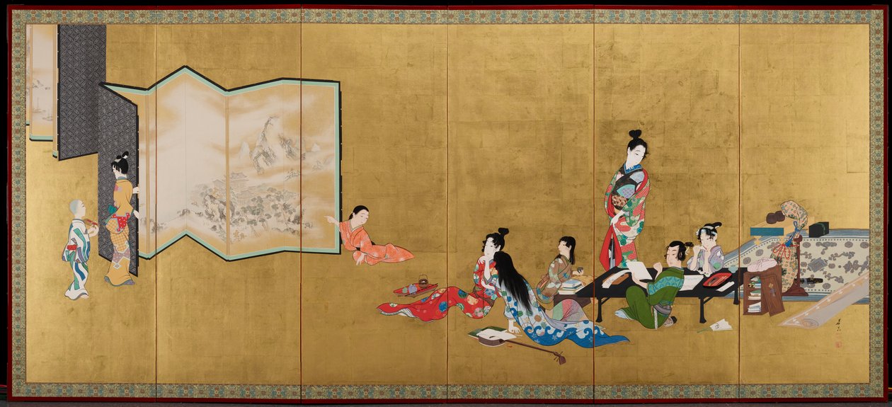 The Four Accomplishments [right of a pair] by Shibata Zeshin