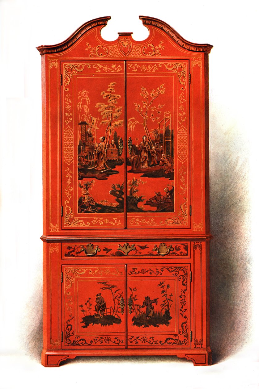 Red Lacquer Cabinet, 1907-1908 by Shirley Charles Llewellyn Slocombe