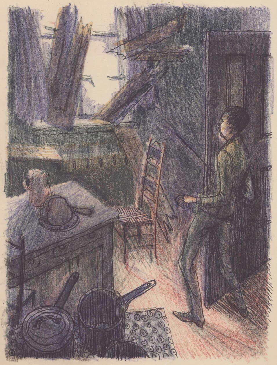 Scene from The Invisible Man: Breaking Window by Shirley Markham