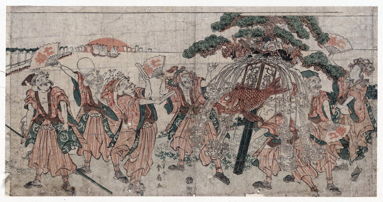 Seven Lucky Gods by Shunsen Katsukawa