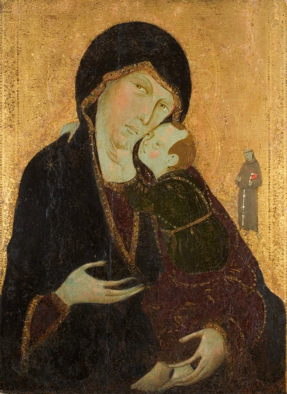 Madonna and Child with St. Francis, c.1285 by Sienese School