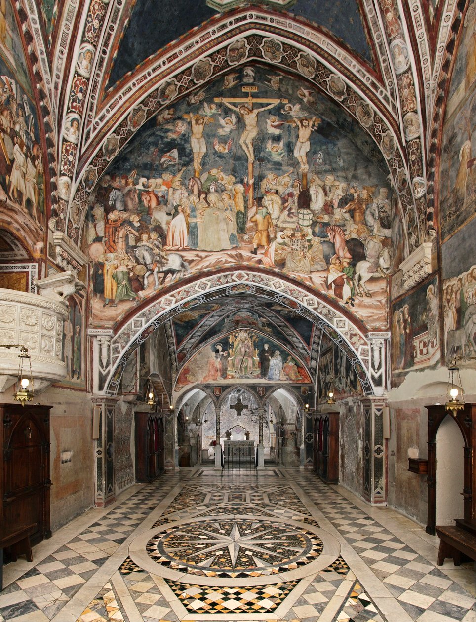 View of the Upper Chapel Covered with Frescoes from the School of Siena ...