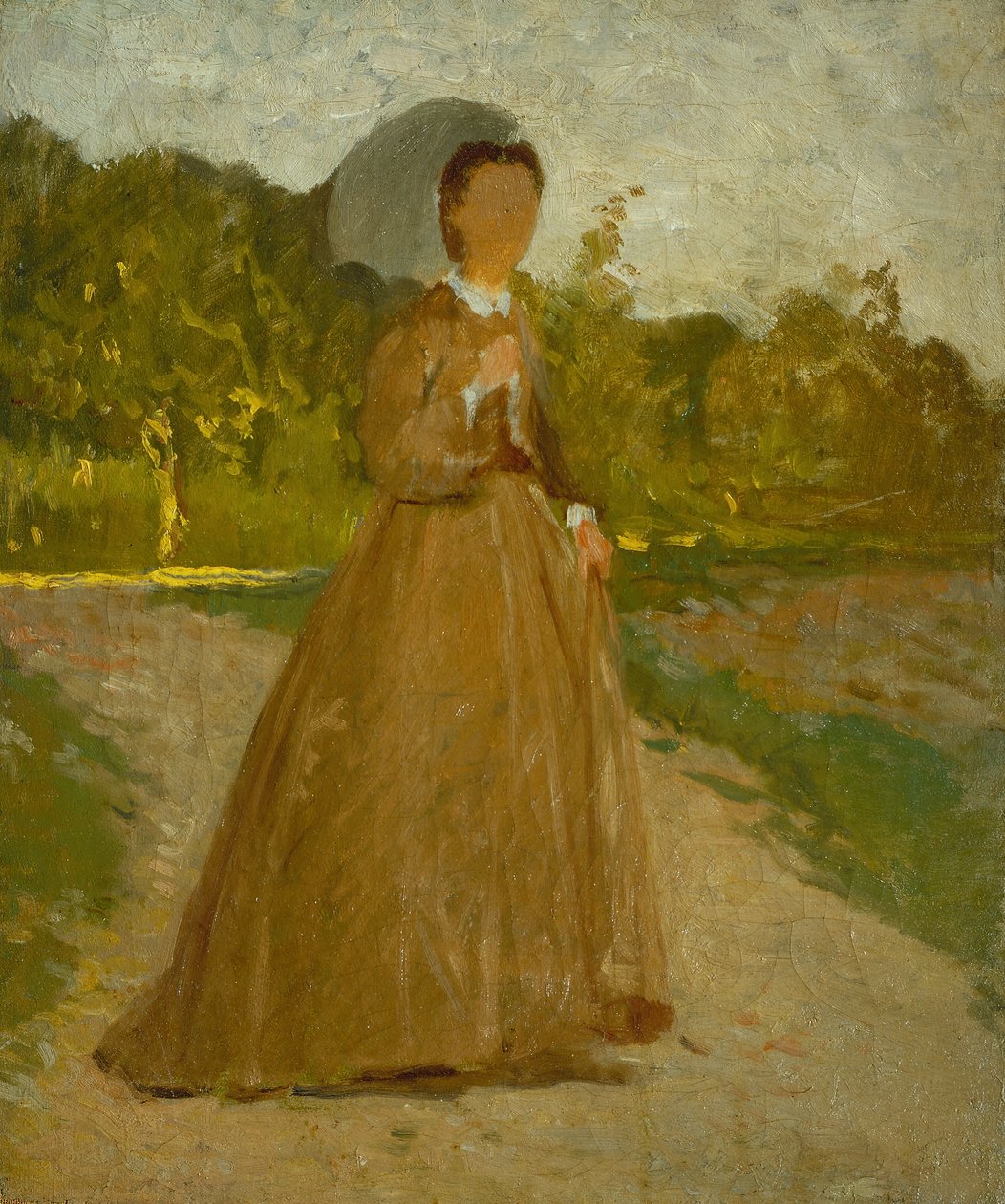Woman in the garden, c.1864 by Silvestro Lega