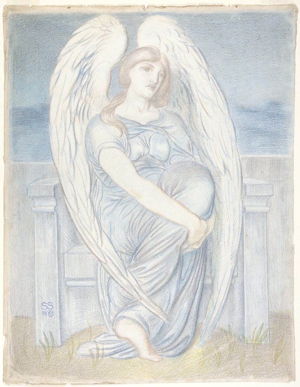 Seated Angel by Simeon Solomon