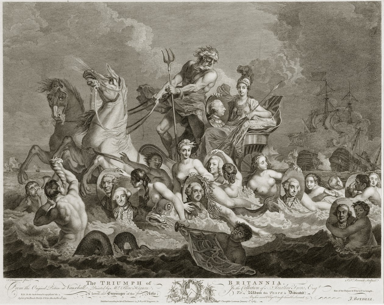 The Triumph of Britannia, c.1765 by Simon Francois Ravenet