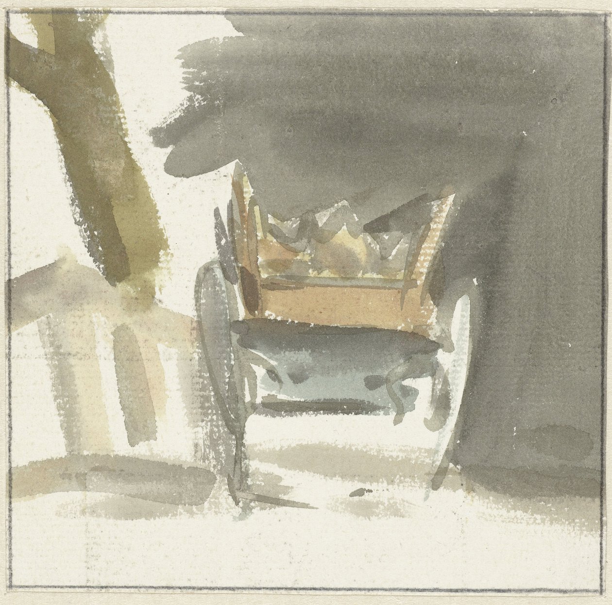Peasant Wagon, Seen from Behind by Simon Andreas Krausz