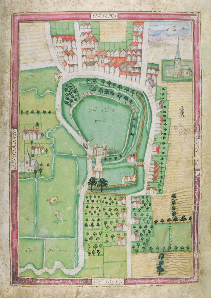 Hertford Castle and Castle Yard, from the 'Survey thereof taken by ...