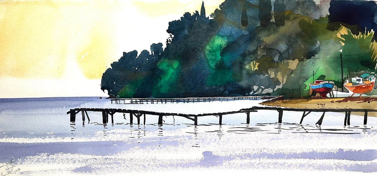 Corfu Jetties, 2007 by Simon Fletcher