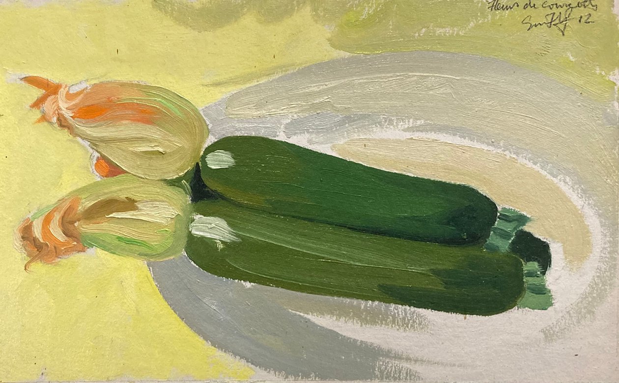 Two Courgettes by Simon Fletcher