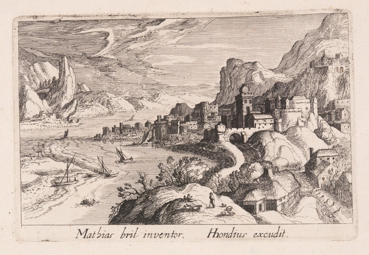 Alpine River Valley, from Topographia Variarum Regionum by Simon Frisius