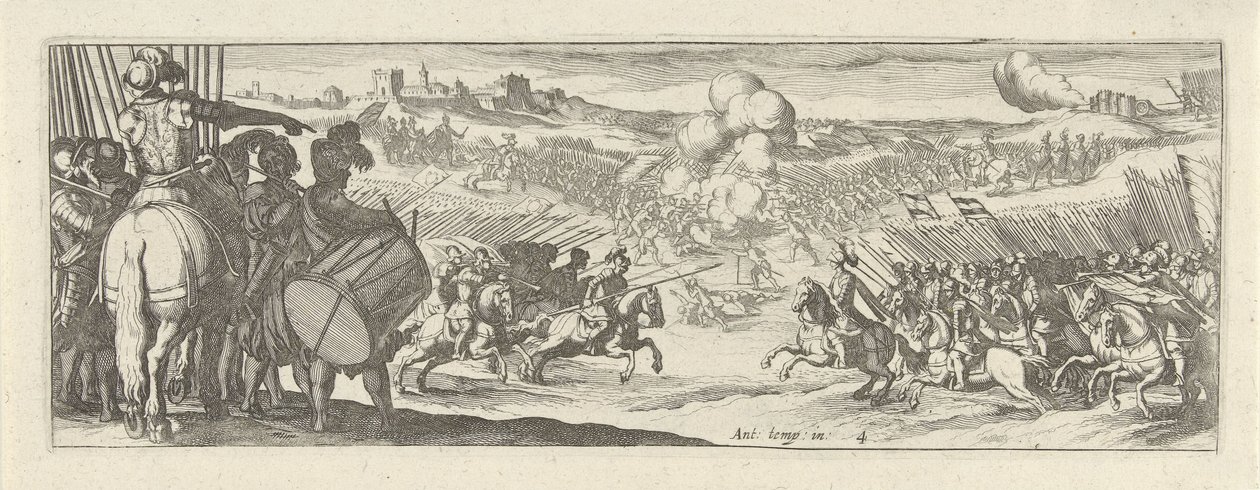 Cavalryman Addressing Soldiers by Simon Frisius