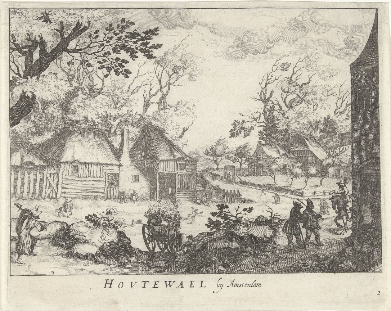 View of Houtewael near Amsterdam by Simon Frisius