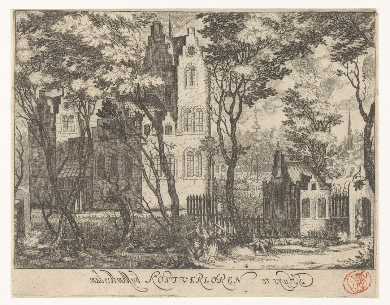 View of Huis Kostverloren near Amsterdam by Simon Frisius