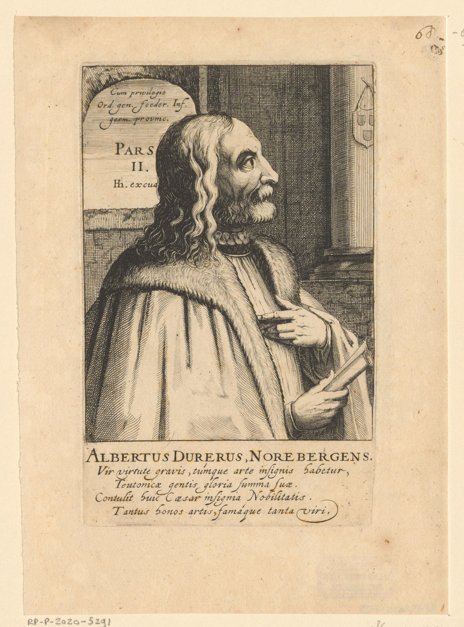 Portrait of Albrecht Dürer by Simon Frisius