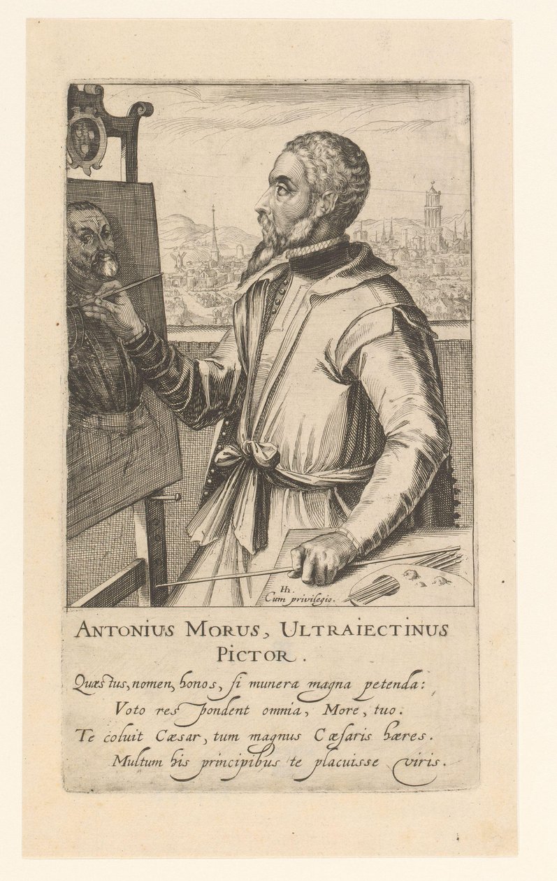 Portrait of Anthonio Moro by Simon Frisius