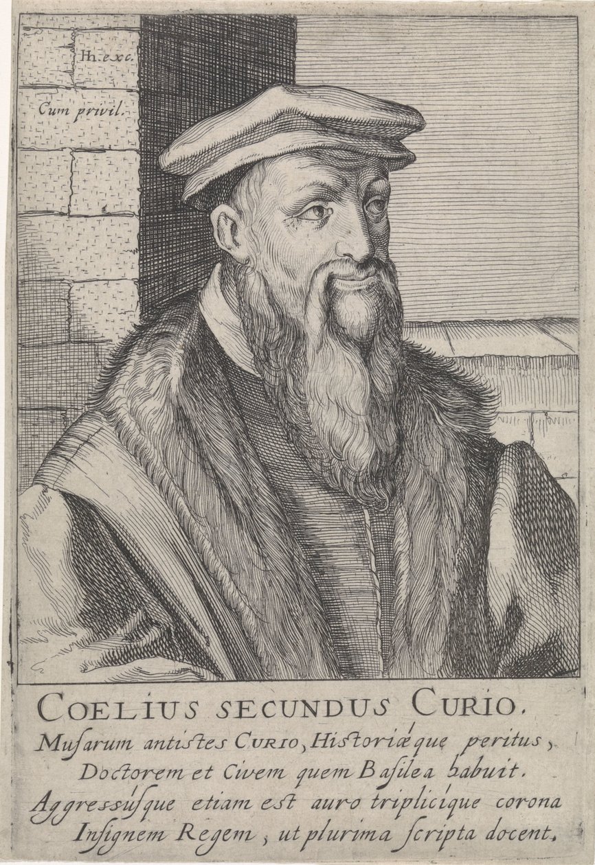 Portrait of Caelius Secundus Curio by Simon Frisius