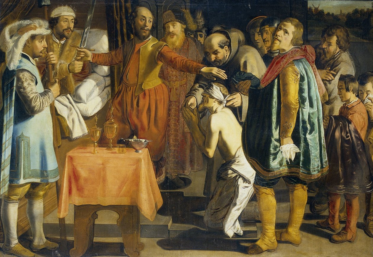 Willem III, Count of Holland, Ordering the Beheading of the Bailiff of Zuid Holland, 1336 by Simon Henrixz (copy after)