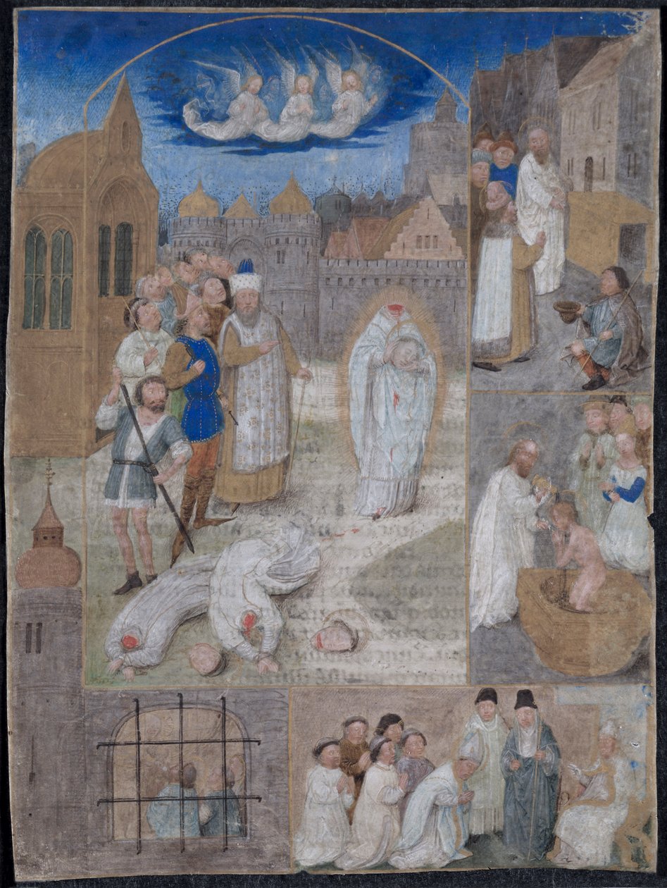Leaf Excised from a Breviary of Charles the Bold and Margaret of York: The Martyrdom of Saint Denis by Simon Marmion