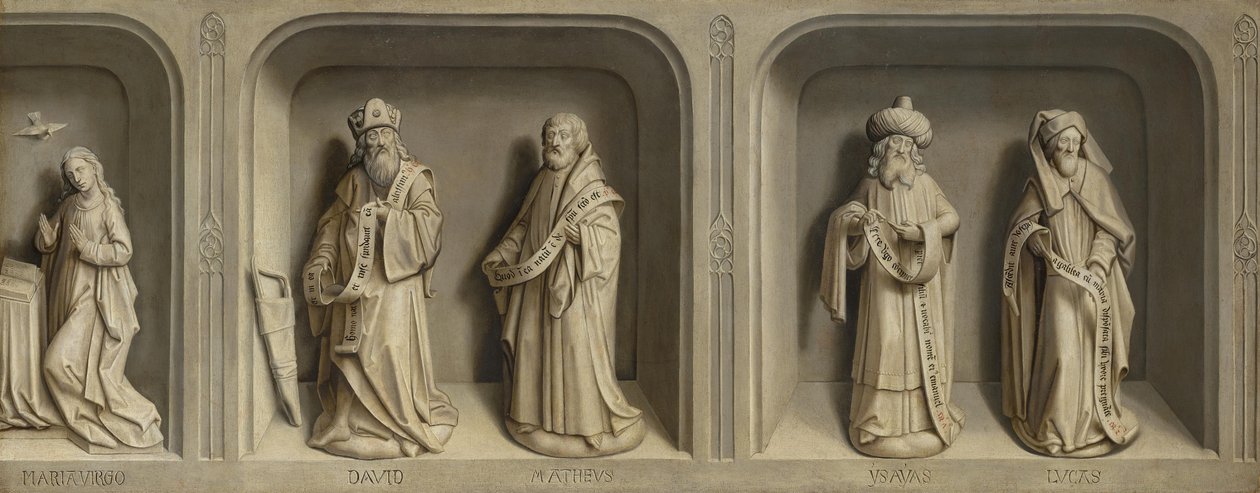 Scenes from the Life of Saint Bertin and the Annunciation to Mary with Prophets and Evangelists by Simon Marmion