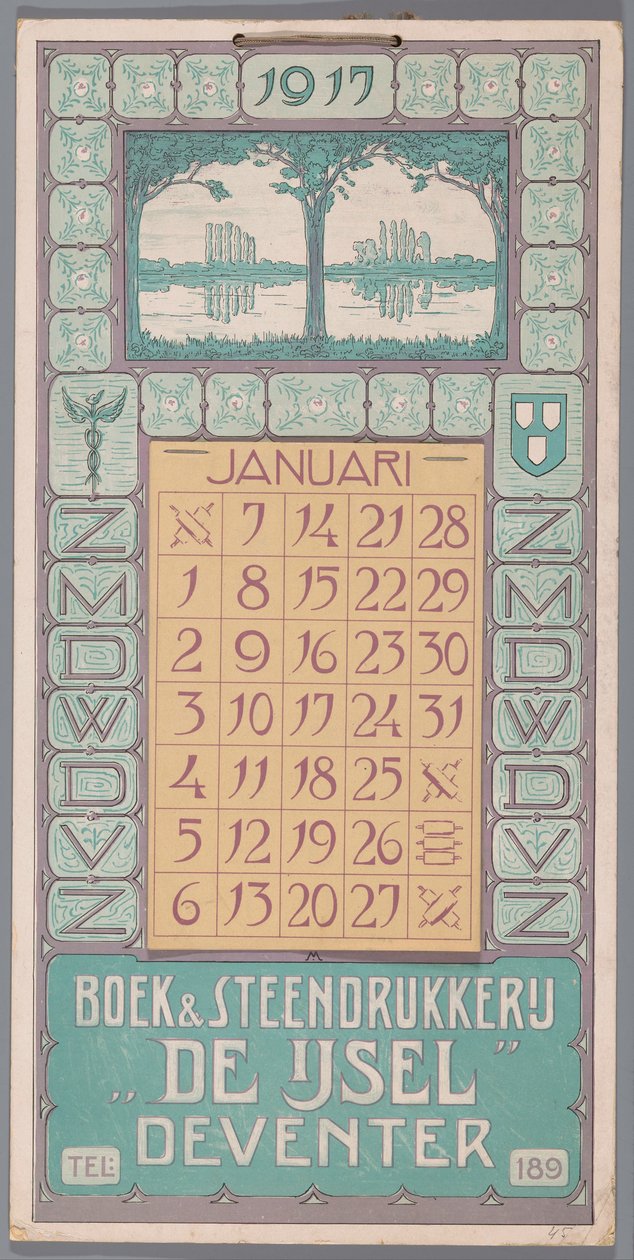 Calendar 1917 by Simon Moulijn