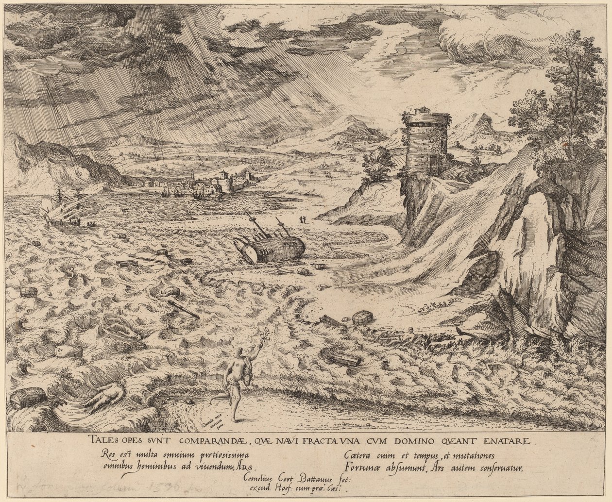 The Shipwreck by Simon Novellanus after Cornelis Cort