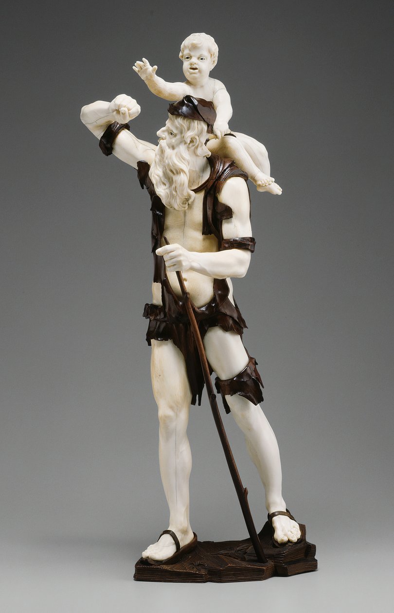 Old Beggar Carrying Child, 1735-50 by Simon Troger