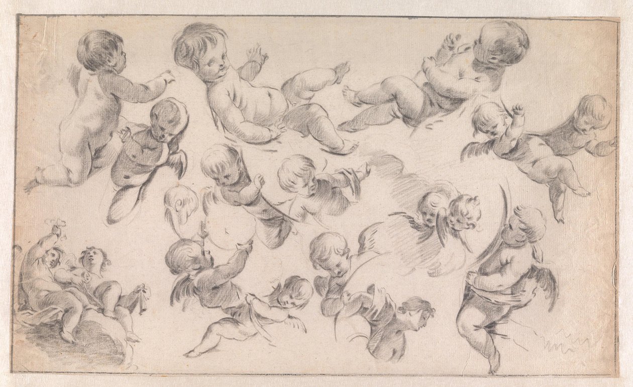 Study for a Decoration with Putti by Simon Vouet