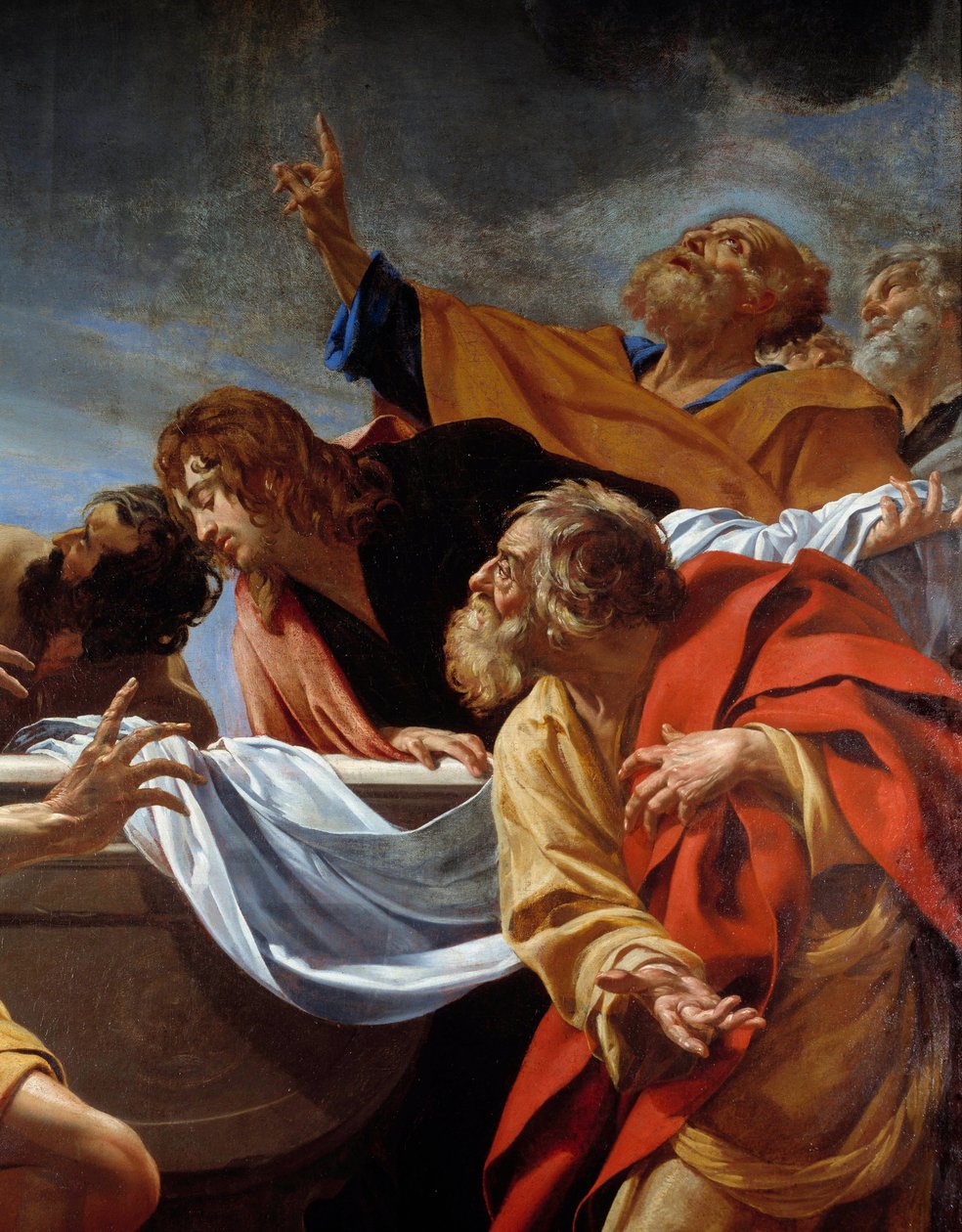 The Apostles at the Tomb of the Virgin (detail) by Simon Vouet