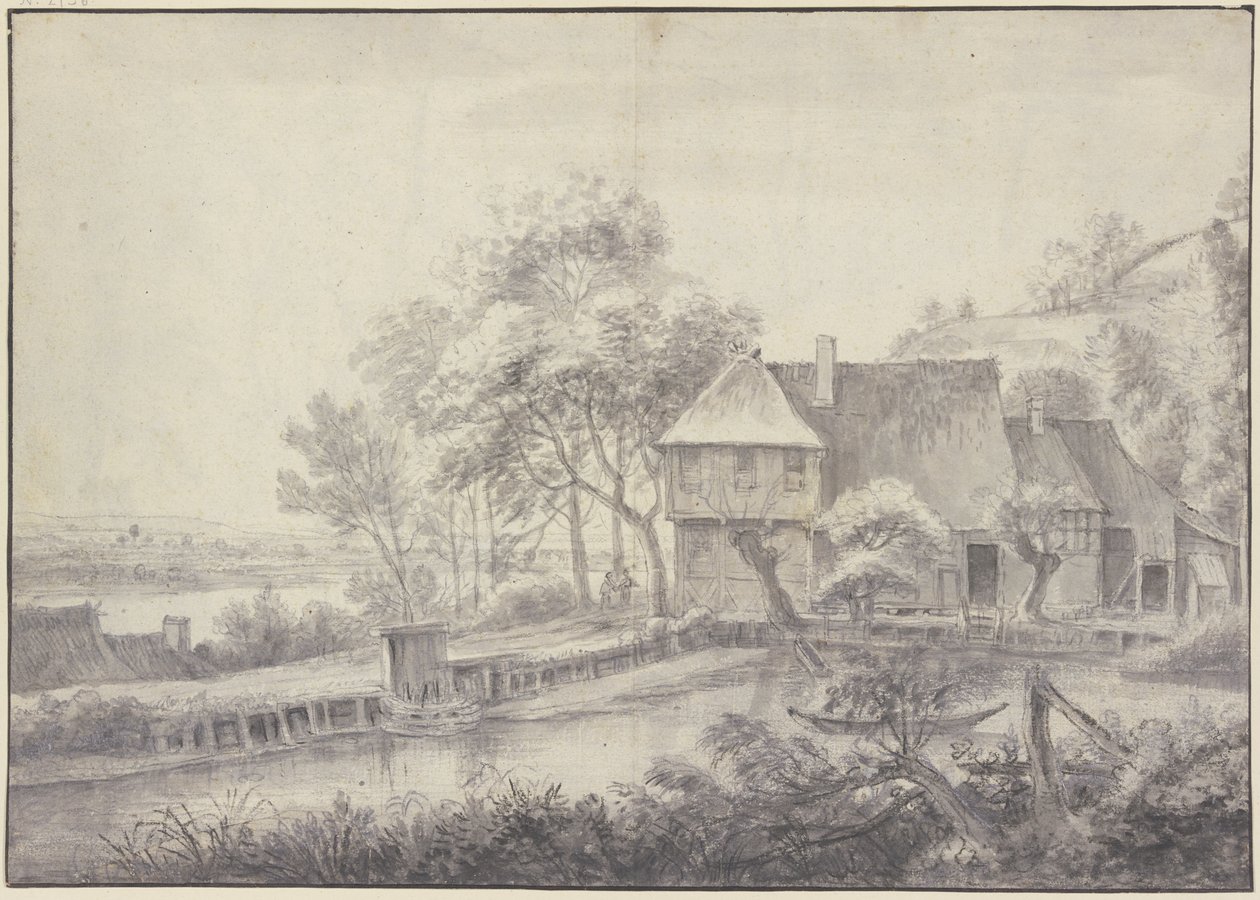 Farm at a Channel by Simon de Vlieger