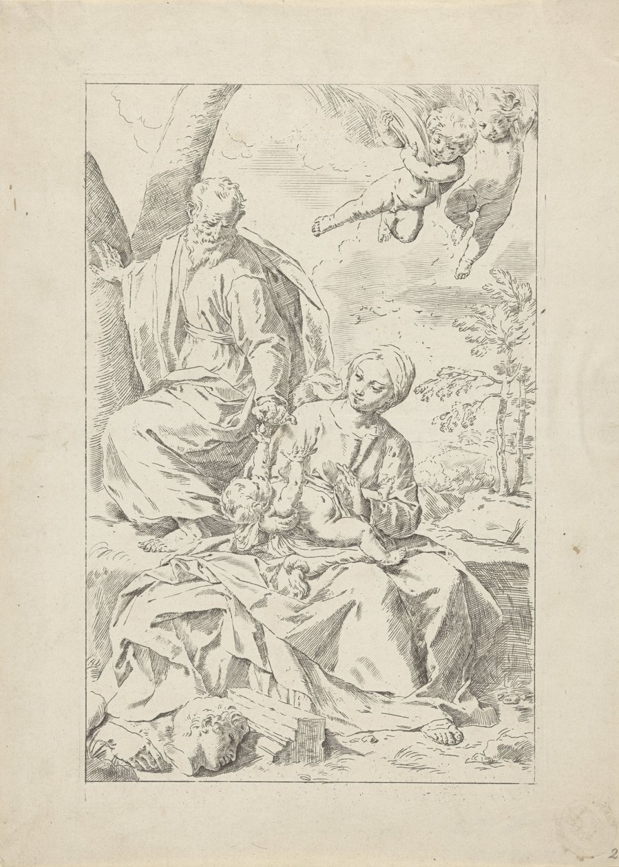 Rest on the Flight into Egypt by Simone Cantarini