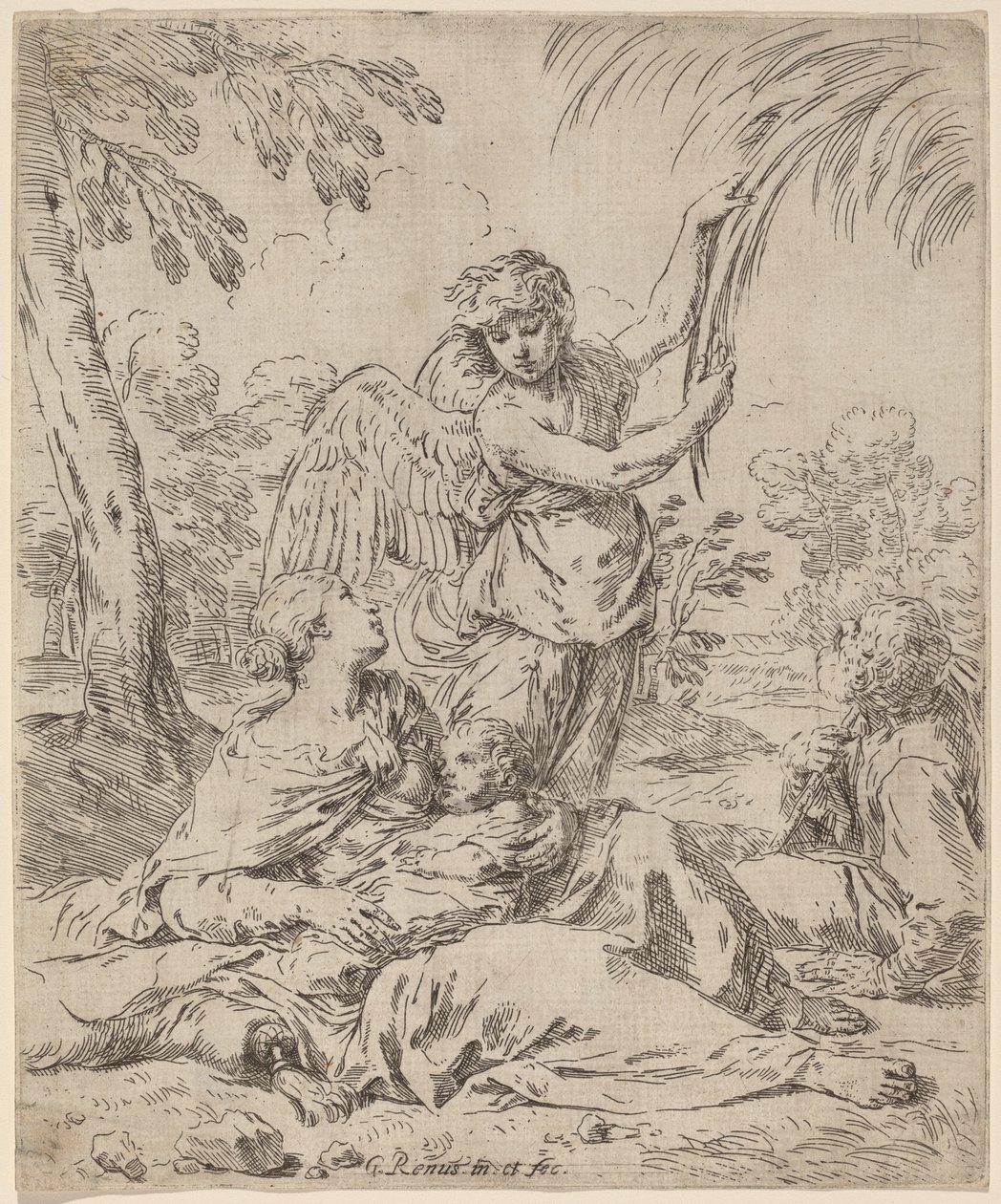 The Rest on the Flight into Egypt by Simone Cantarini
