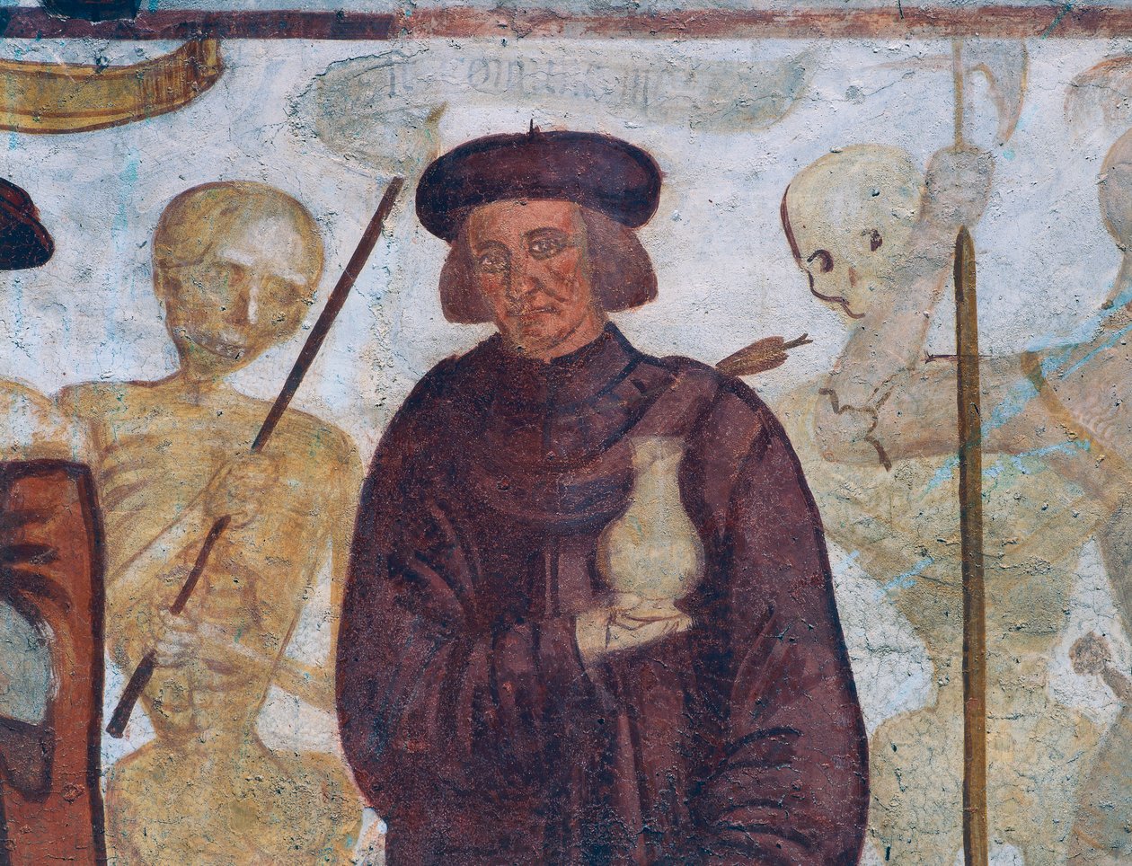 Death with the Doctor (detail) by Simone II Baschenis